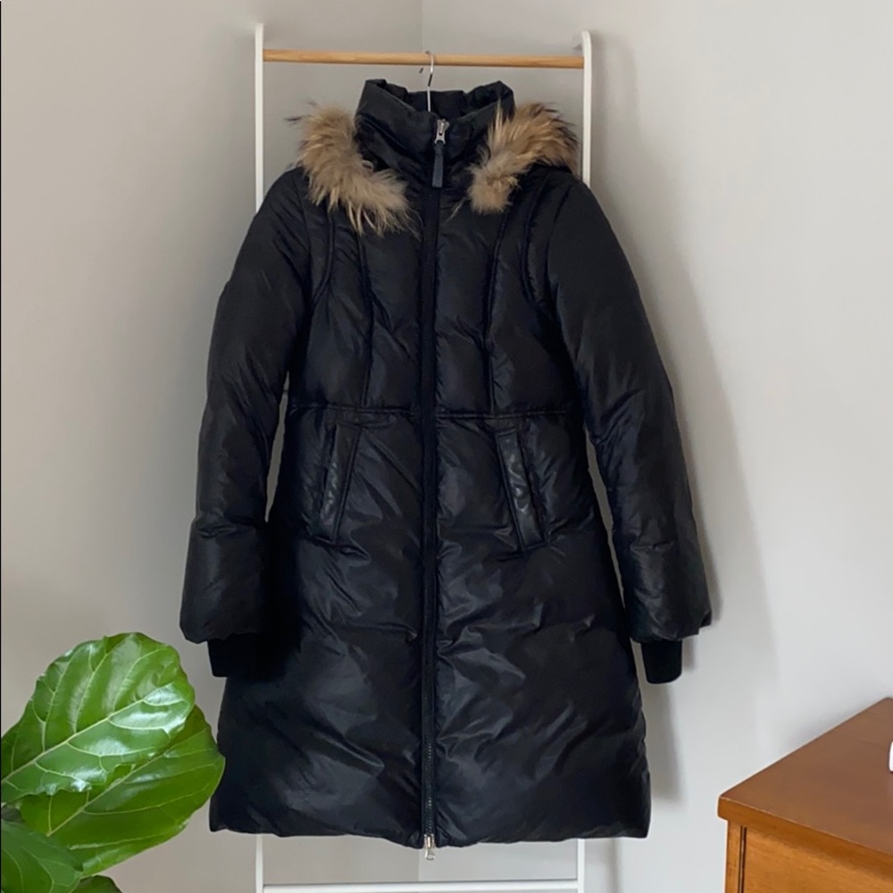 Mackage Winter Down Parka with Fur + Leather Trim